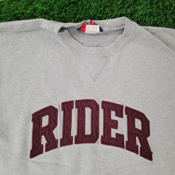 Vintage Y2K Champion Rider-University Sweatshirt XL 25x25 Boxy - Picture 9 of 16